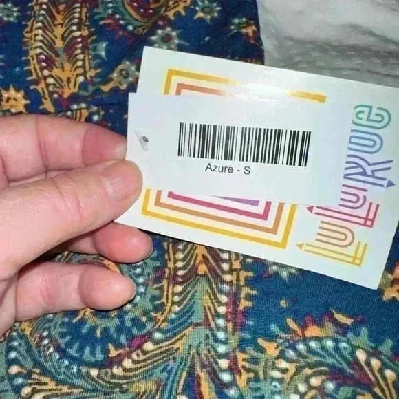 Lularoe ‎ small blue Pam’s roll A-line Azure skirt. - Picture 4 of 5